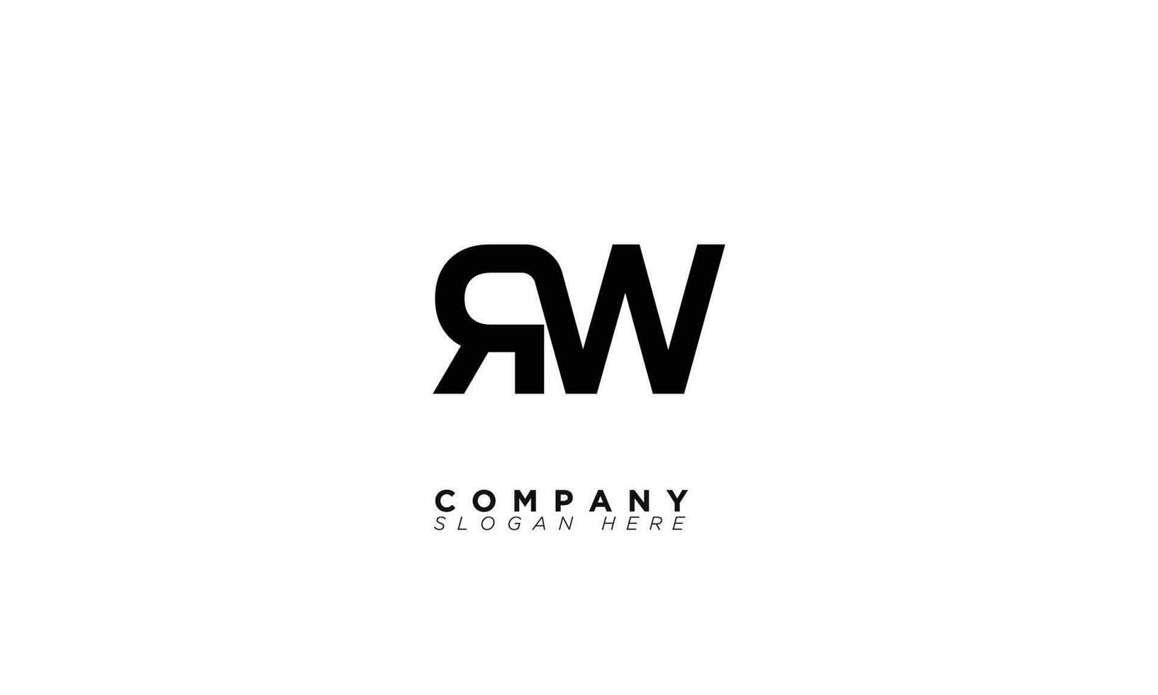 RW Alphabet letters Initials Monogram logo WR, R and W vector
