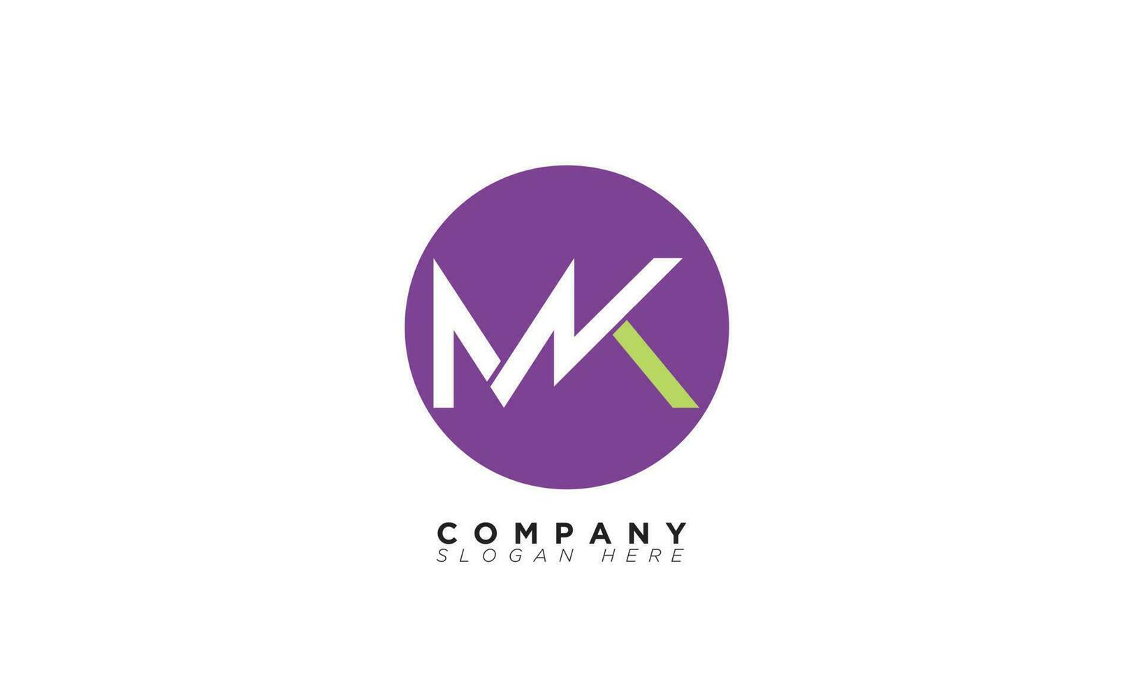 MK Alphabet letters Initials Monogram logo KM, M and K vector