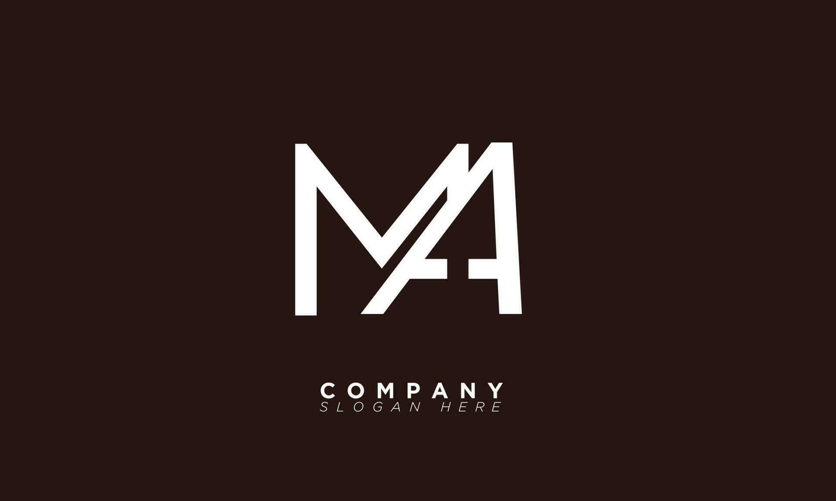 MA Alphabet letters Initials Monogram logo AM, M and A vector
