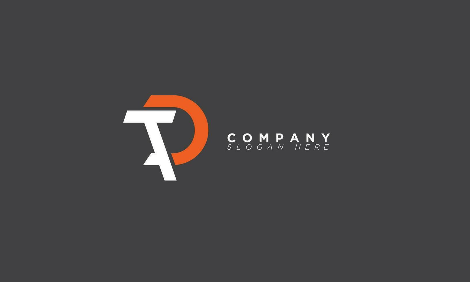 TD Alphabet letters Initials Monogram logo DT, T and D vector