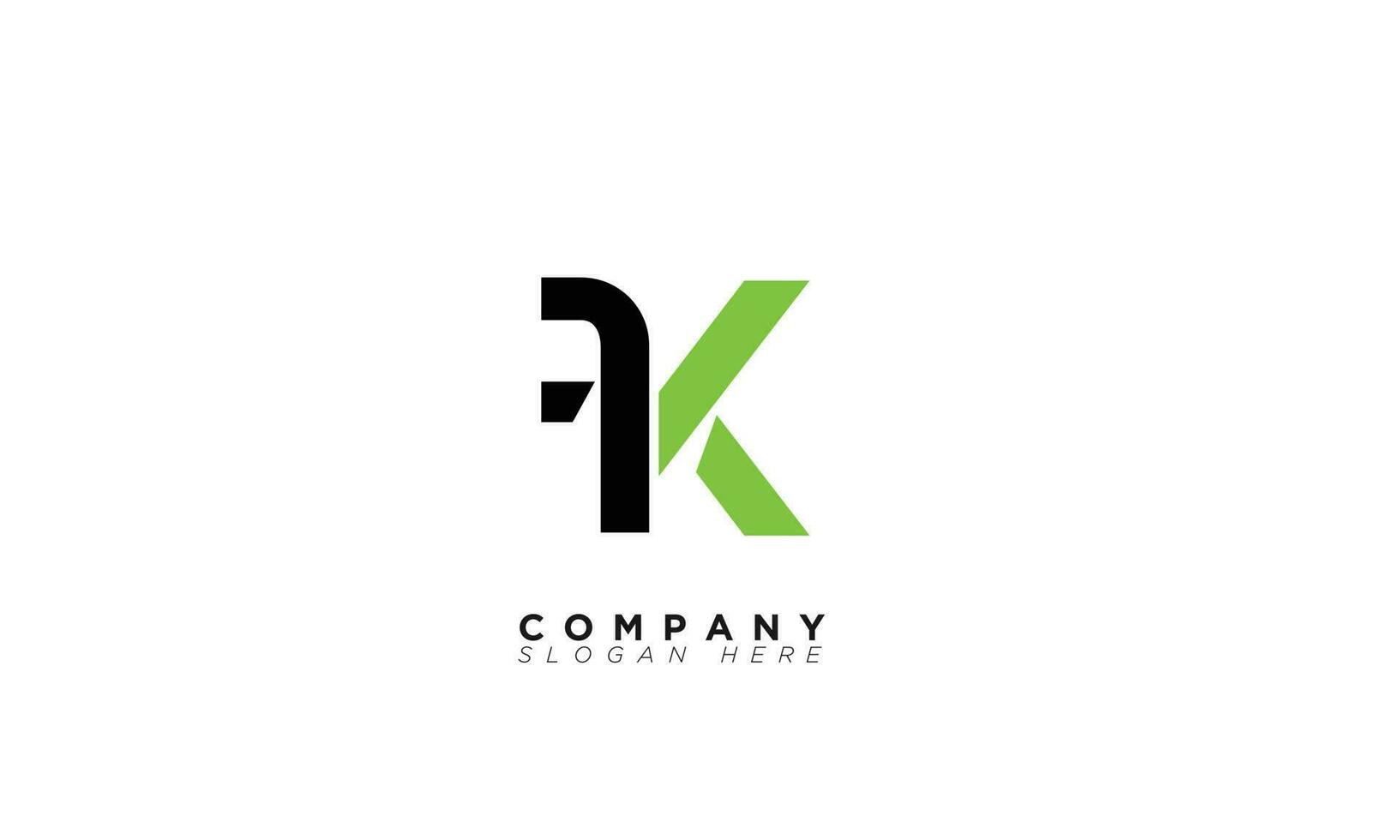 FK Alphabet letters Initials Monogram logo KF, F and K vector