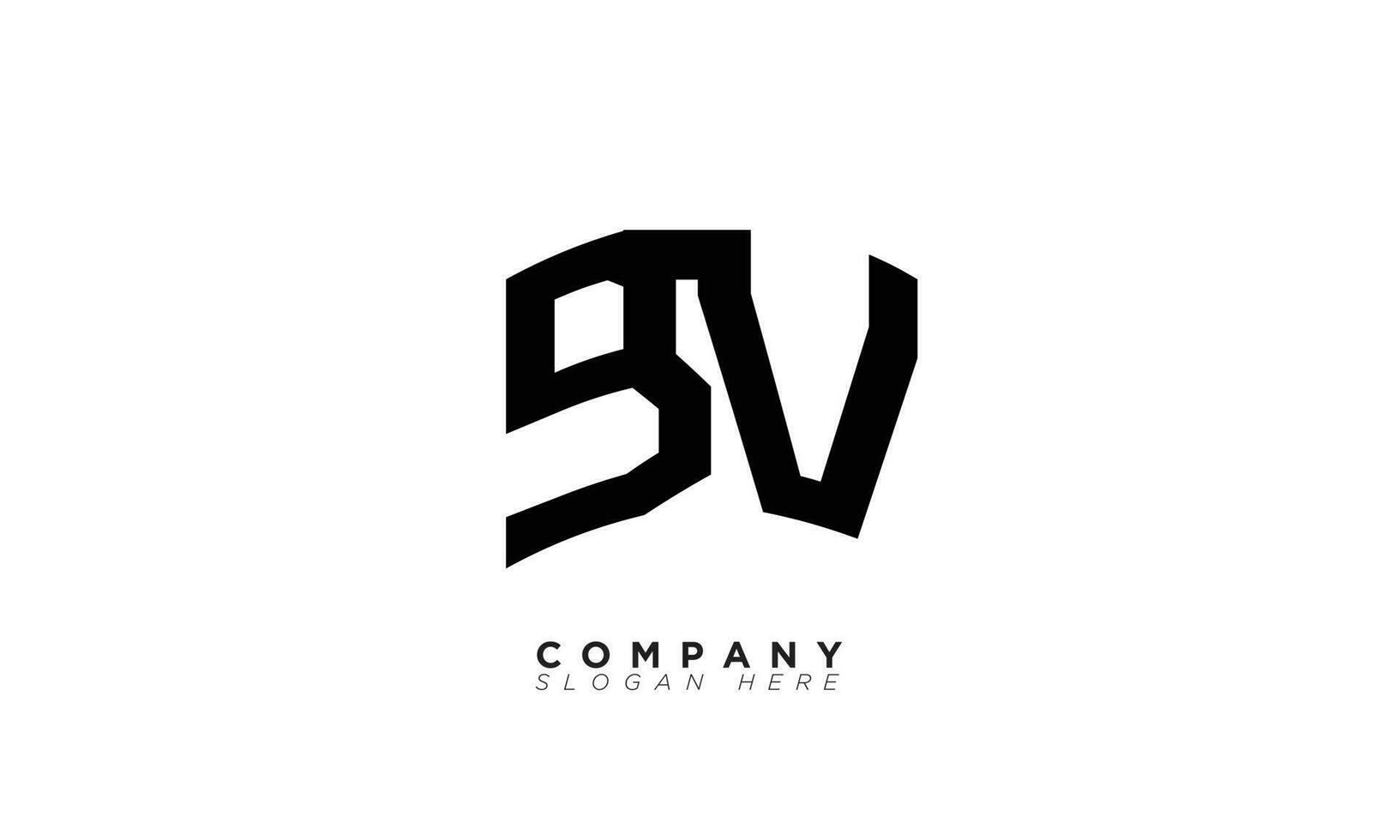 BV Alphabet letters Initials Monogram logo VB, B and V vector