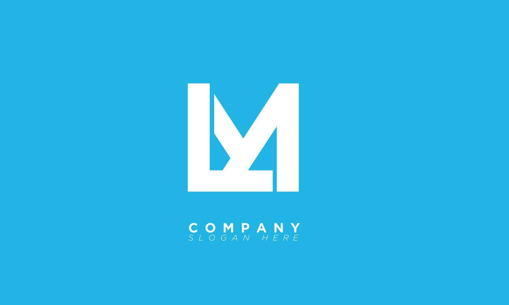 LM Alphabet letters Initials Monogram logo ML, L and M vector