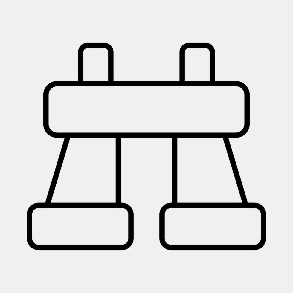 Icon binoculars. Camping and adventure elements. Icons in line style. Good for prints, posters, logo, advertisement, infographics, etc. vector