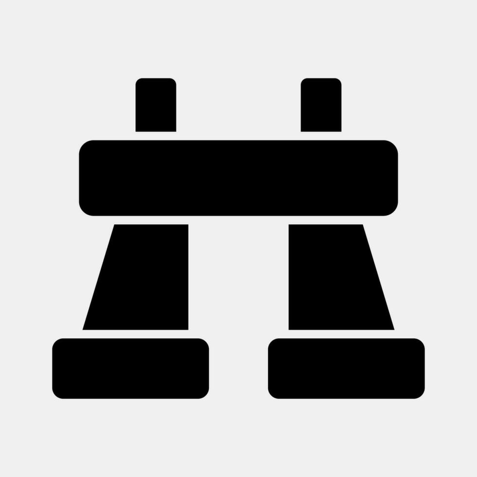 Icon binoculars. Camping and adventure elements. Icons in glyph style. Good for prints, posters, logo, advertisement, infographics, etc. vector