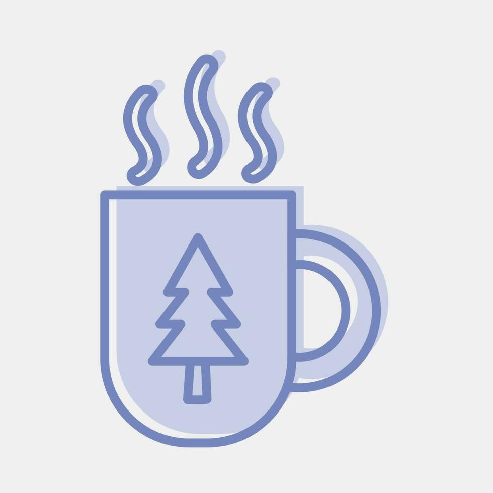 Icon cup. Camping and adventure elements. Icons in two tone style. Good for prints, posters, logo, advertisement, infographics, etc. vector