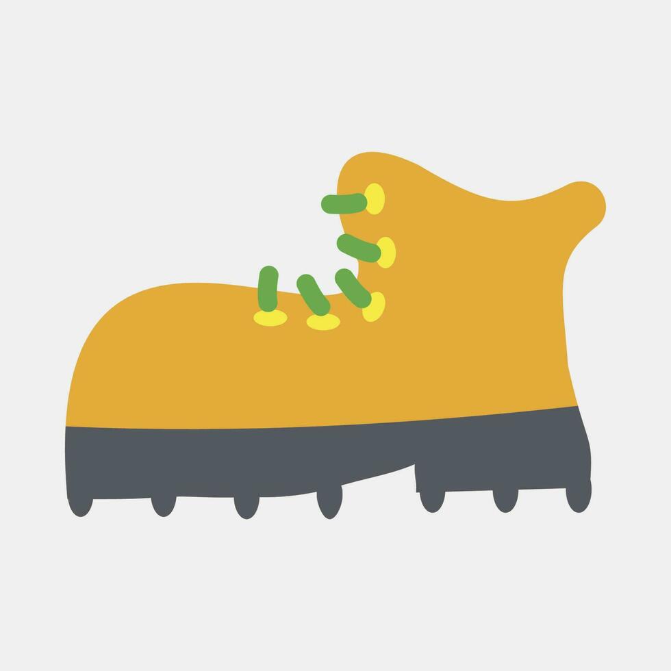 Icon shoes. Camping and adventure elements. Icons in flat style. Good for prints, posters, logo, advertisement, infographics, etc. vector