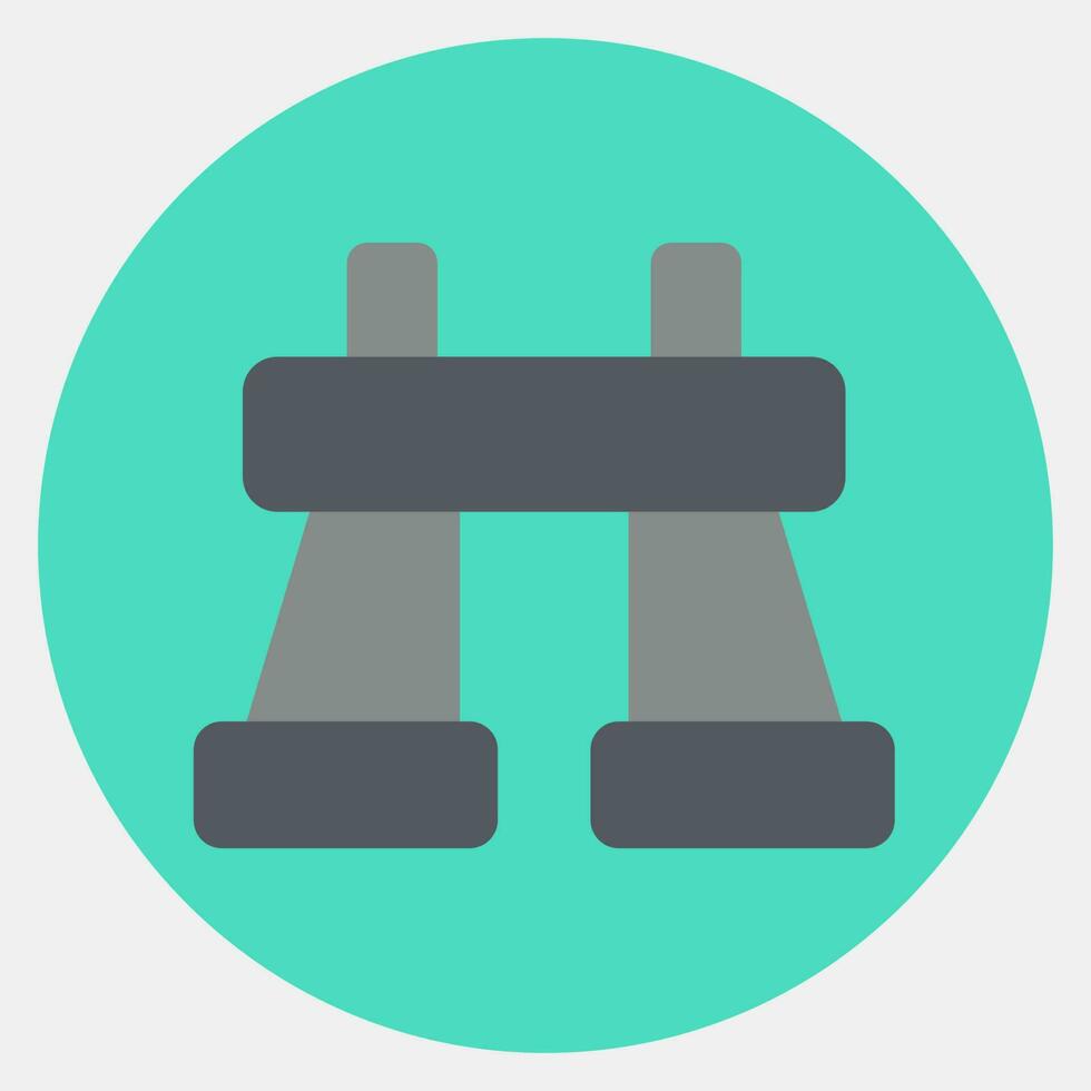 Icon binoculars. Camping and adventure elements. Icons in color mate style. Good for prints, posters, logo, advertisement, infographics, etc. vector