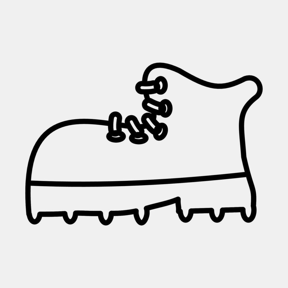 Icon shoes. Camping and adventure elements. Icons in line style. Good for prints, posters, logo, advertisement, infographics, etc. vector