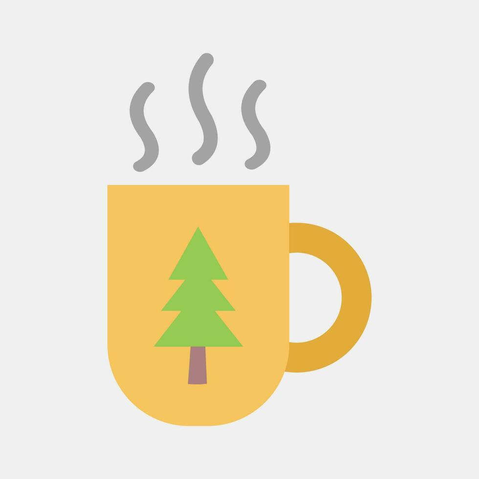 Icon cup. Camping and adventure elements. Icons in flat style. Good for prints, posters, logo, advertisement, infographics, etc. vector