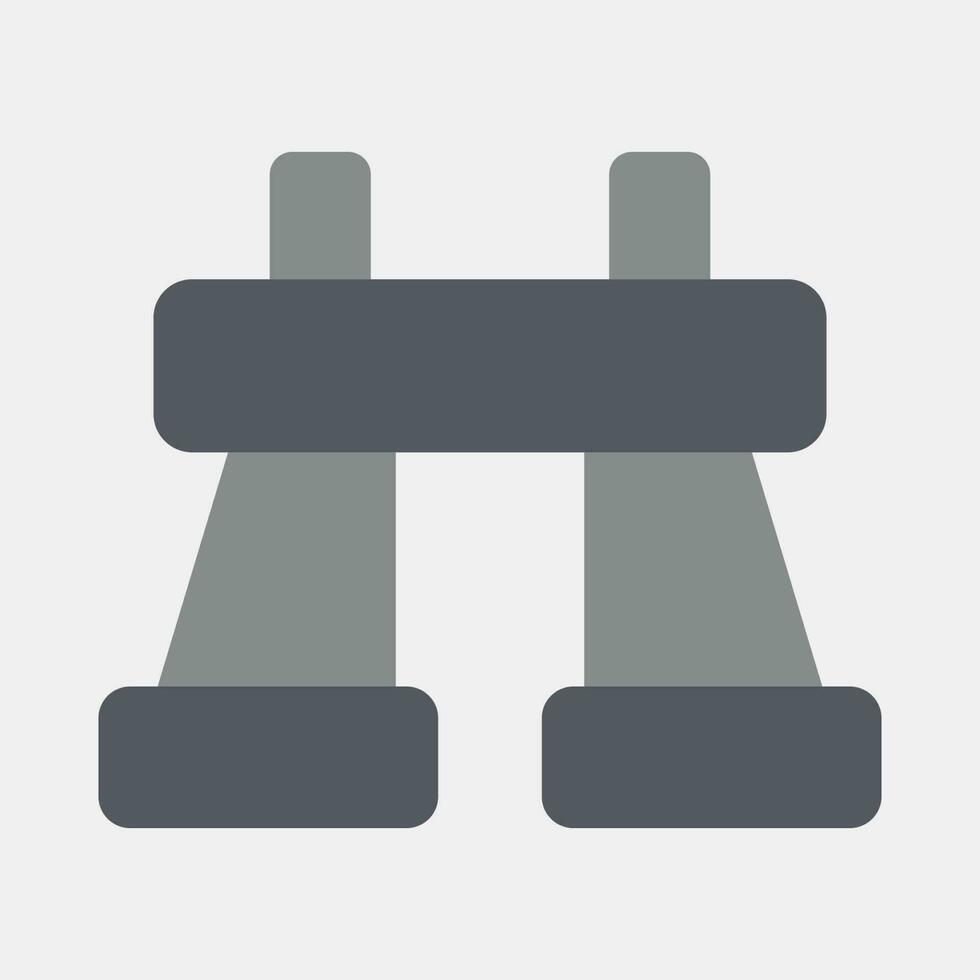 Icon binoculars. Camping and adventure elements. Icons in flat style. Good for prints, posters, logo, advertisement, infographics, etc. vector