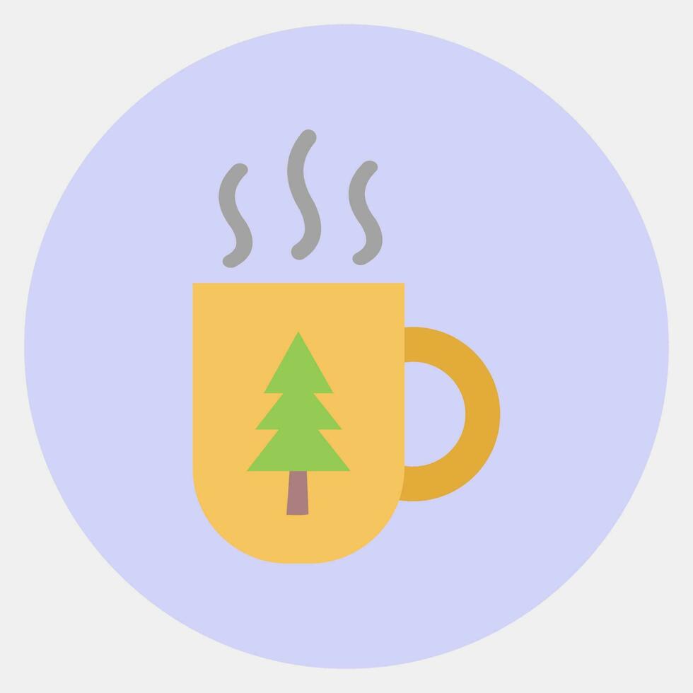 Icon cup. Camping and adventure elements. Icons in color mate style. Good for prints, posters, logo, advertisement, infographics, etc. vector