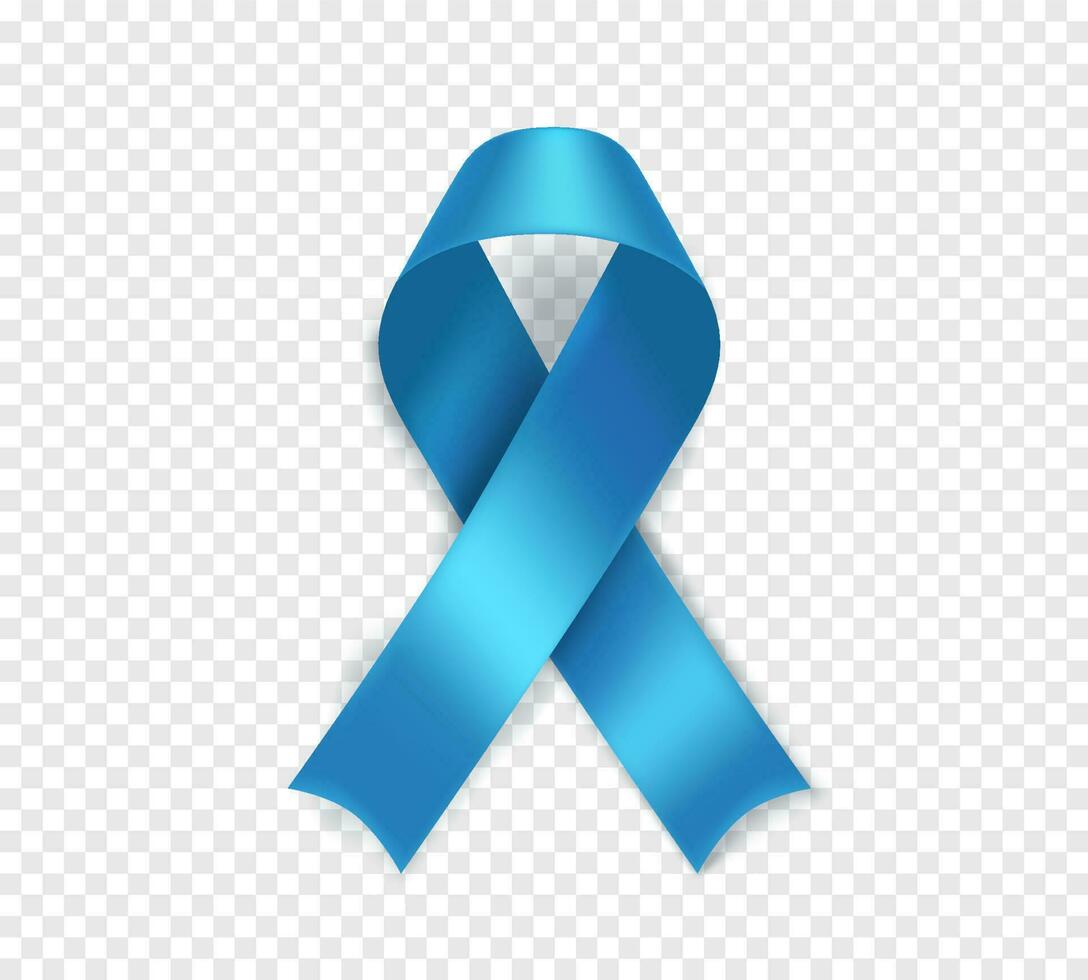 próstata cáncer conciencia símbolo. ligero azul cinta aislado en transparente antecedentes vector