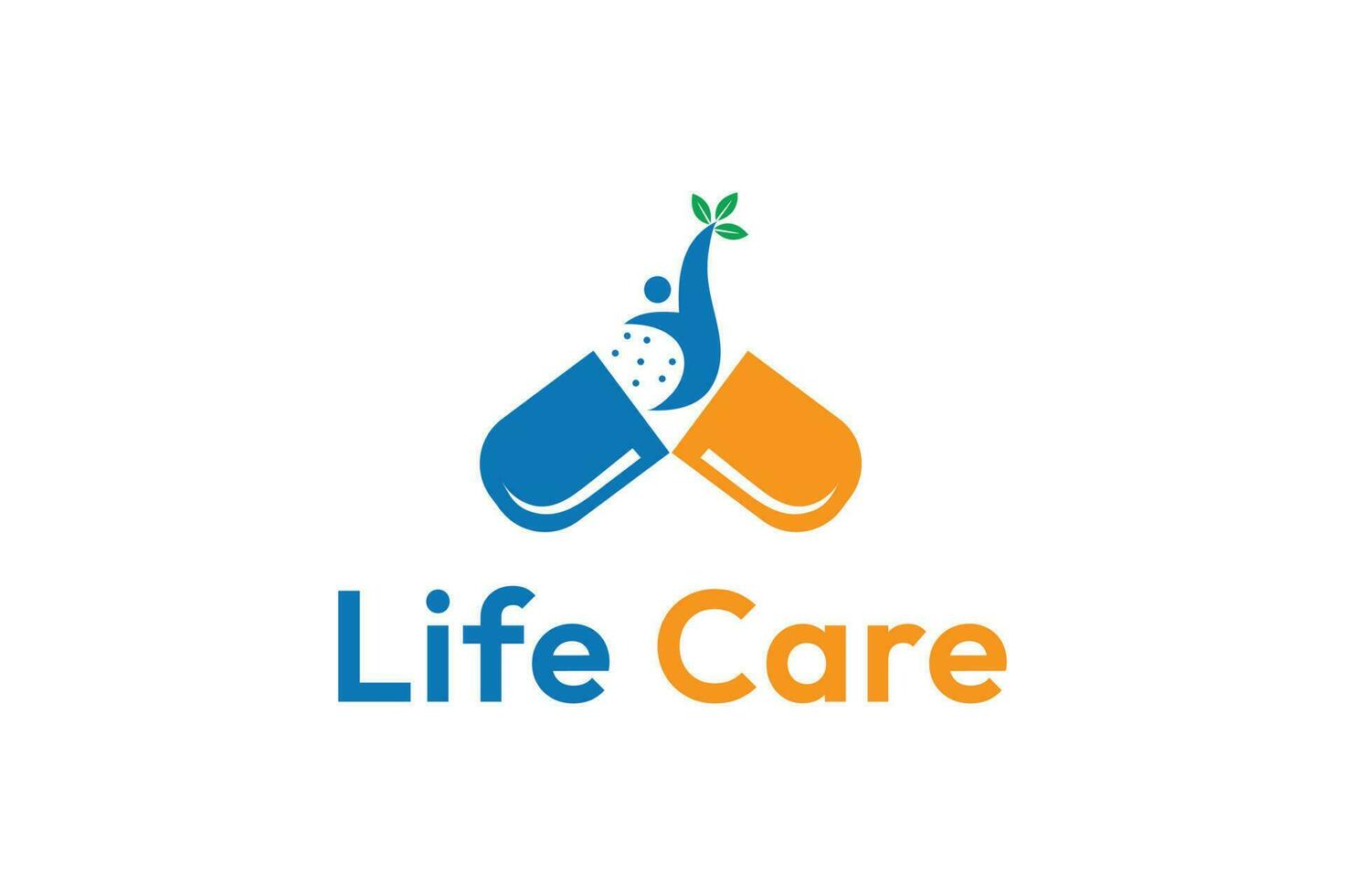 life care health clinic pharmacy logo design template vector