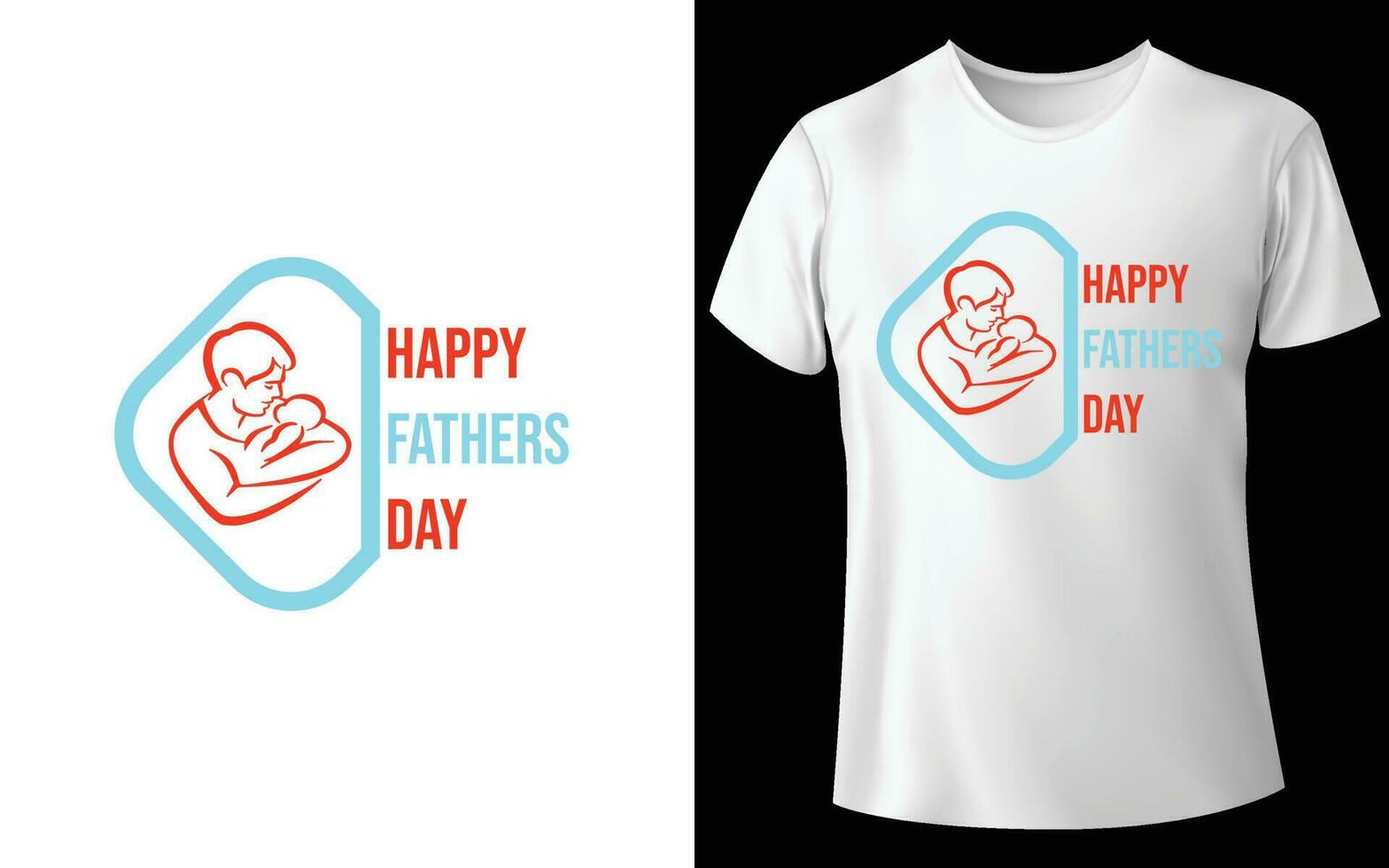 Modern typography happy father day t shirt  design vector