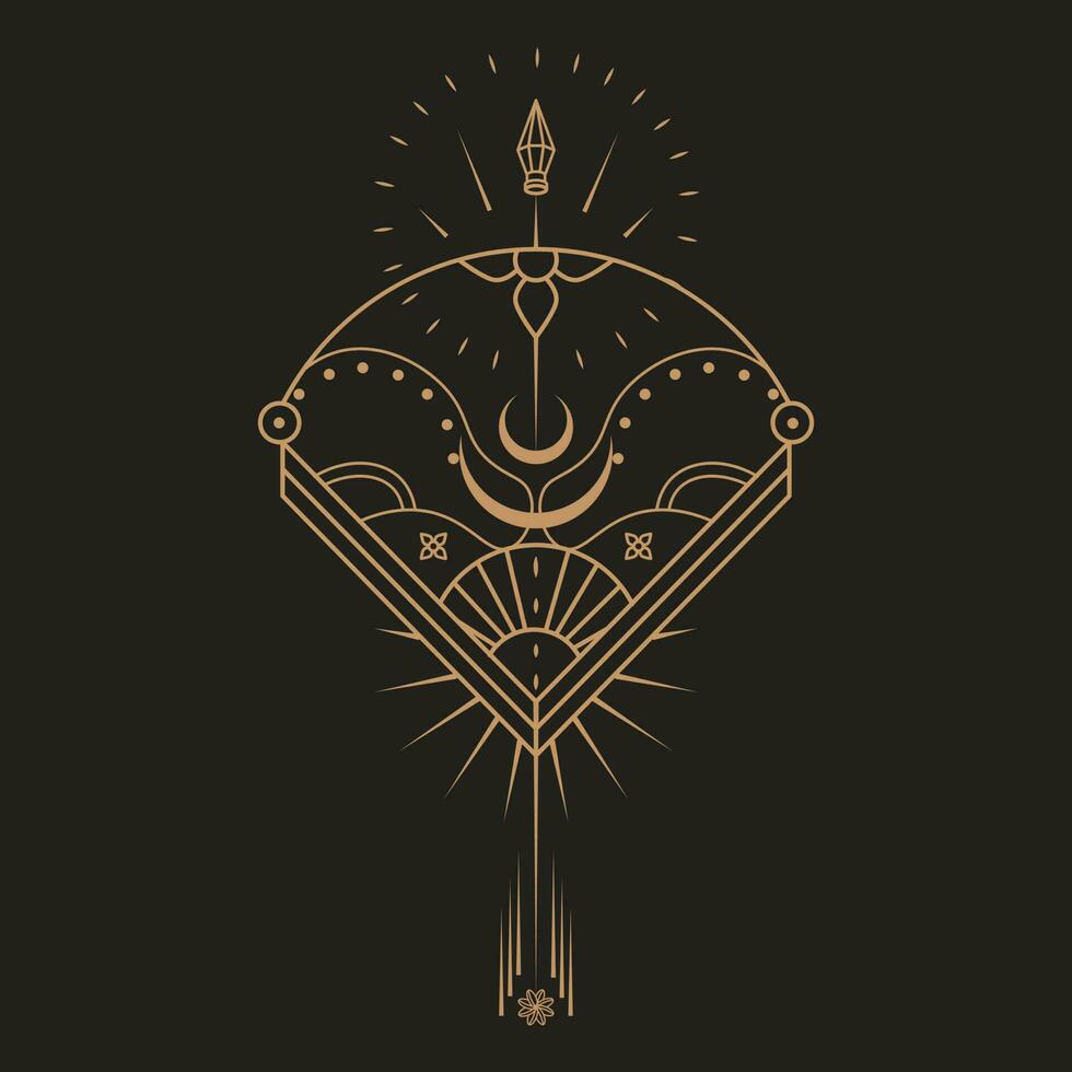 Celestial Magic Mystical and Esoteric Illustration vector