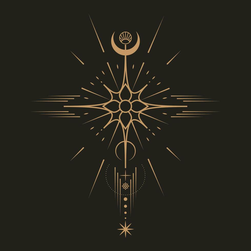 Celestial Magic Mystical and Esoteric Illustration vector