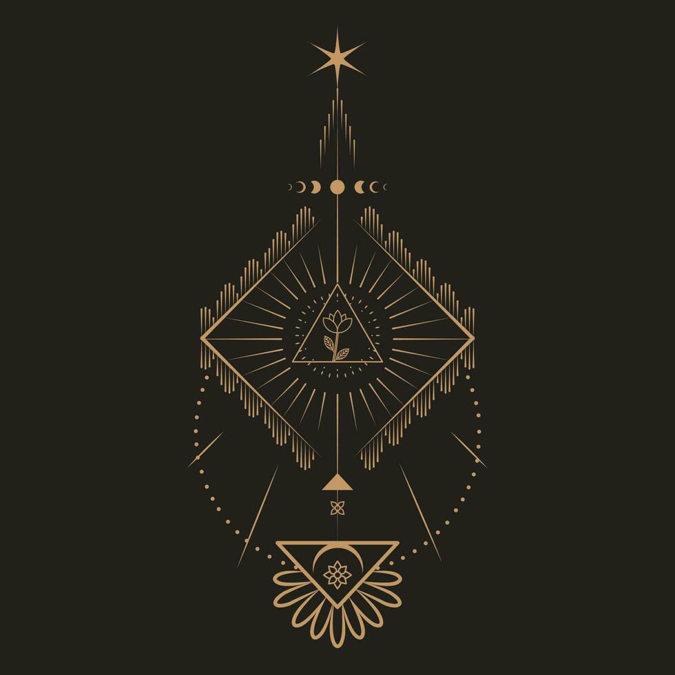 Celestial Magic Mystical and Esoteric Illustration vector