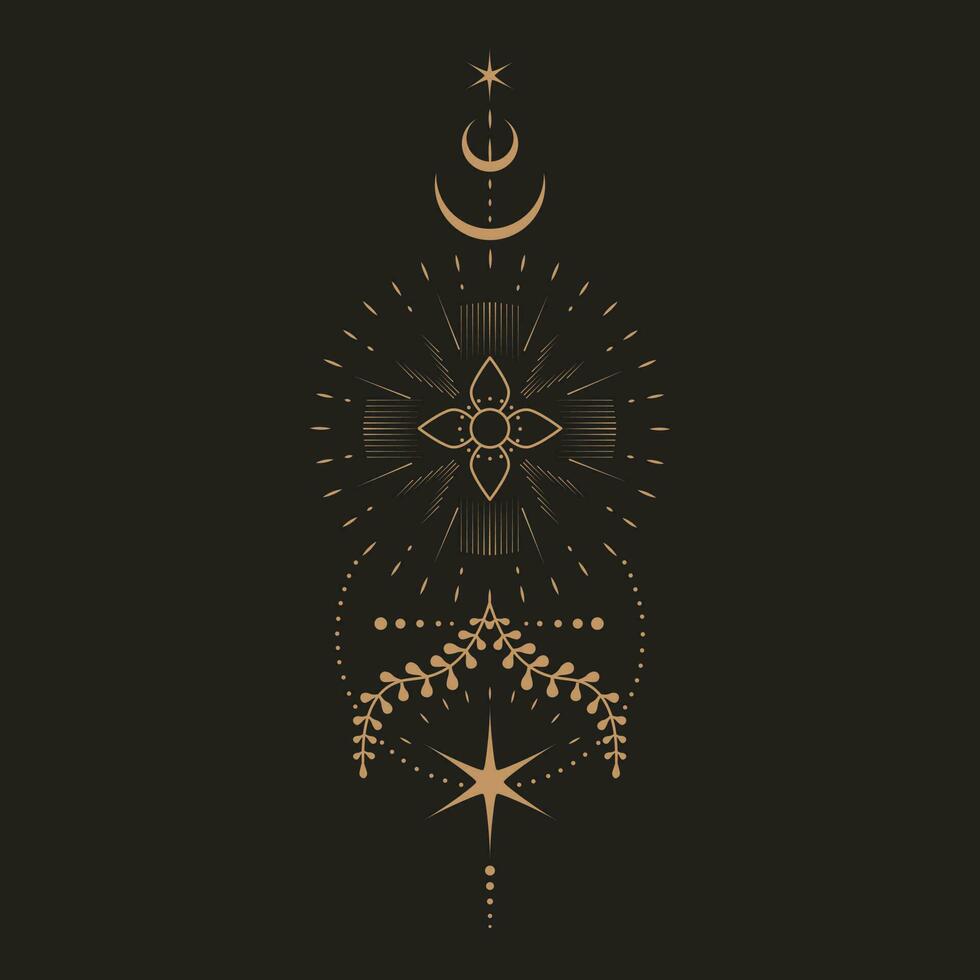 Celestial Magic Mystical and Esoteric Illustration vector