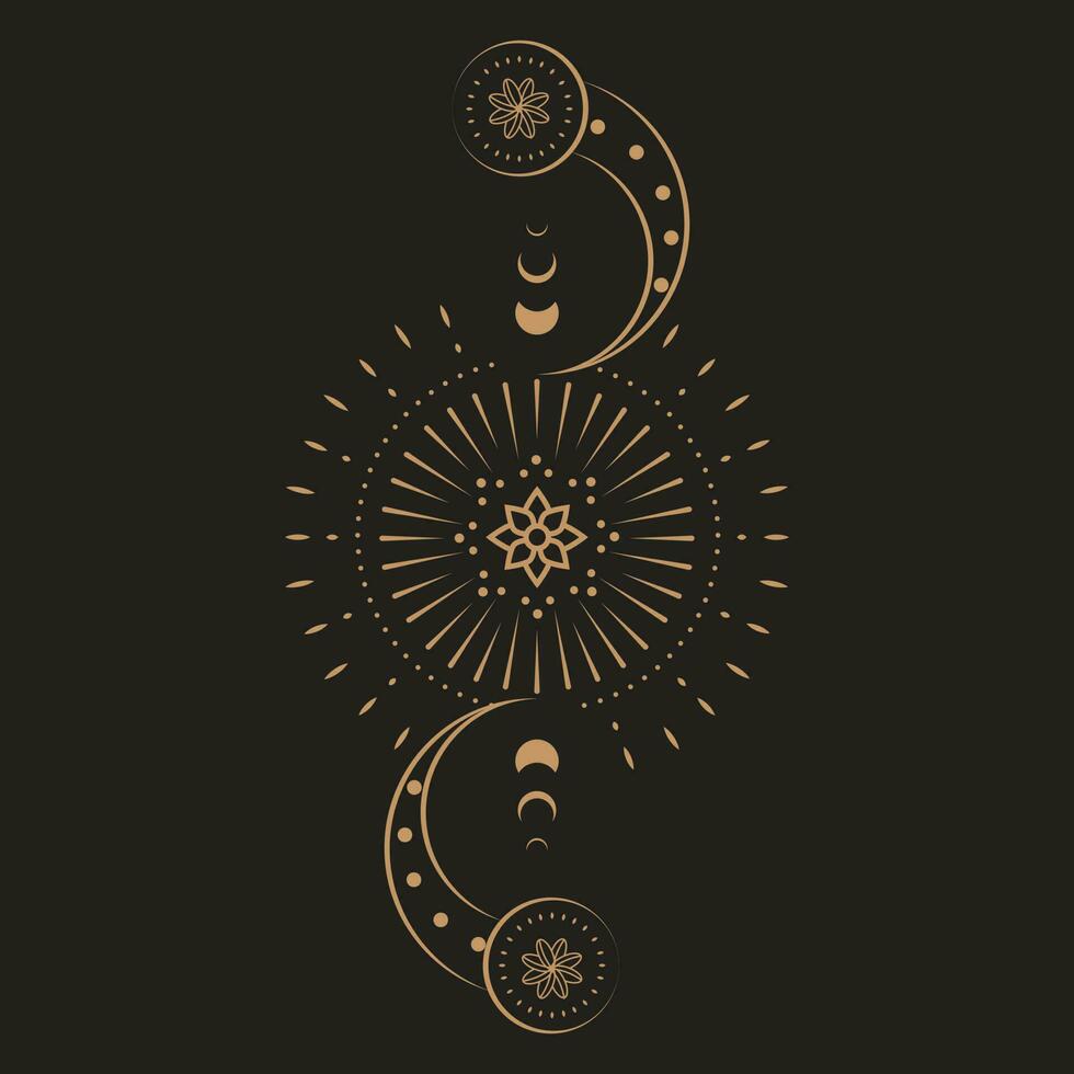 Celestial Magic Mystical and Esoteric Illustration vector