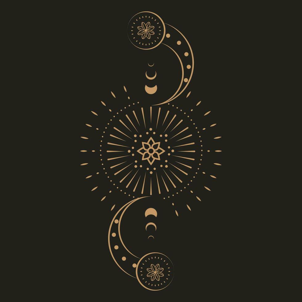 Celestial Magic Mystical and Esoteric Illustration vector