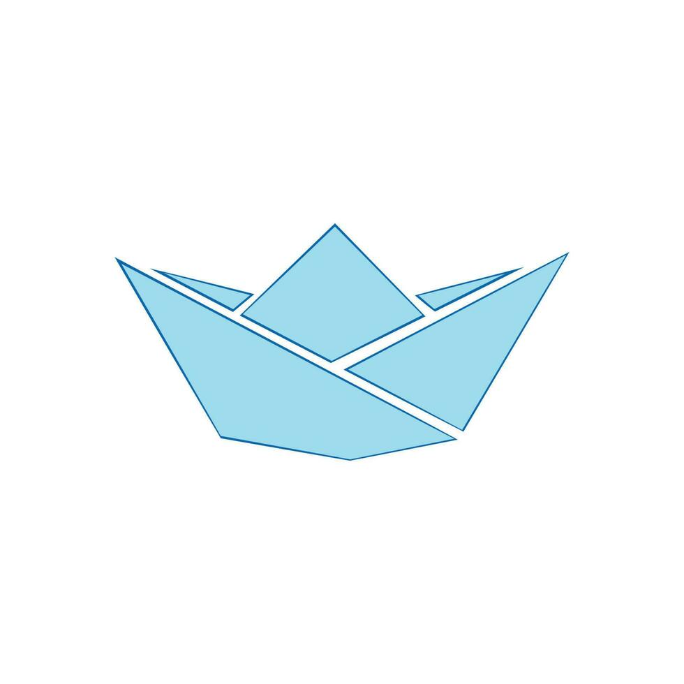 Sail boat. Cute boat with sails on a white isolated background. Sailboat and water waves. Vector illustration in a flat style.