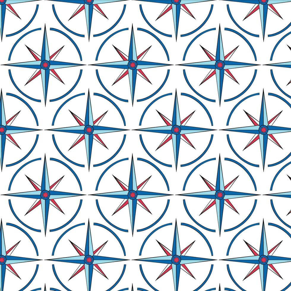 Kids vector seamless pattern with nautical symbols. Marine pattern. Can be used for wallpapers, pattern fills, web page backgrounds, surface textures, textile, wrapping.