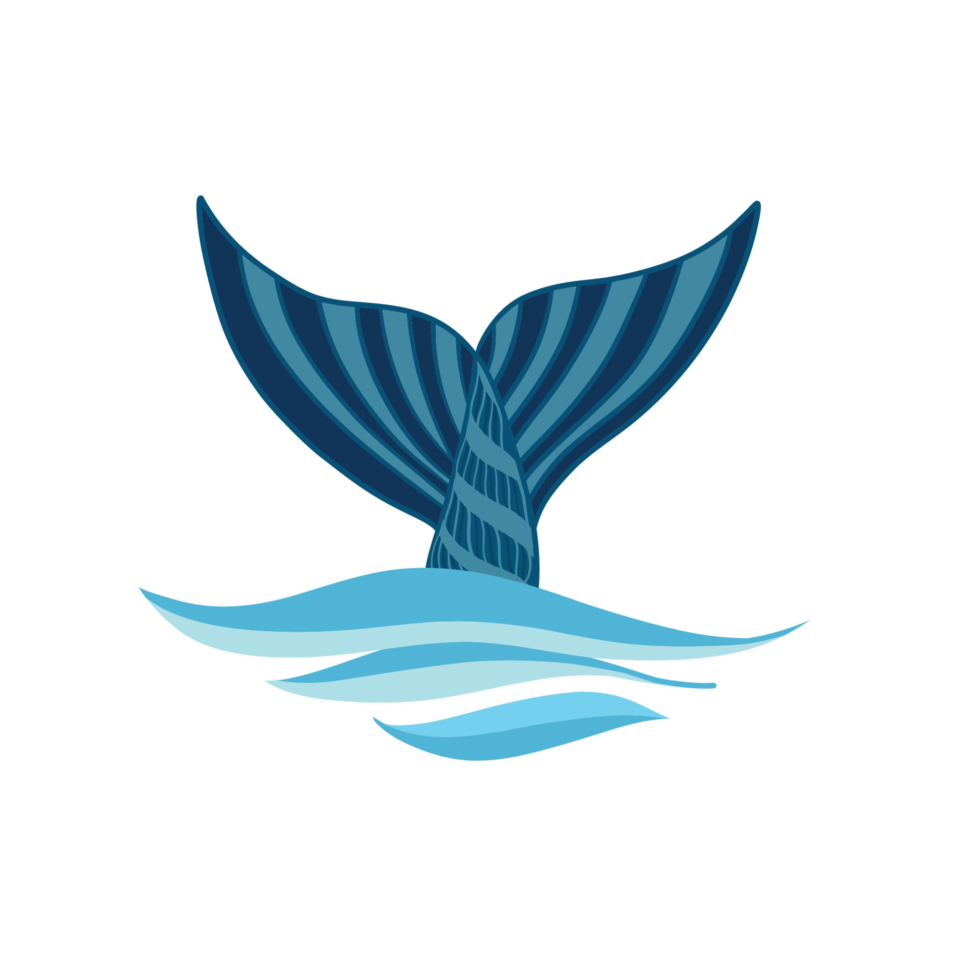 Fish tail icon for your design. Whale tail vector icon. Whale tail sign