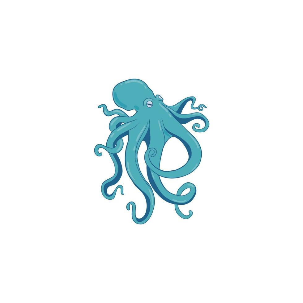 Octopus logo. Isolated octopus on white background vector