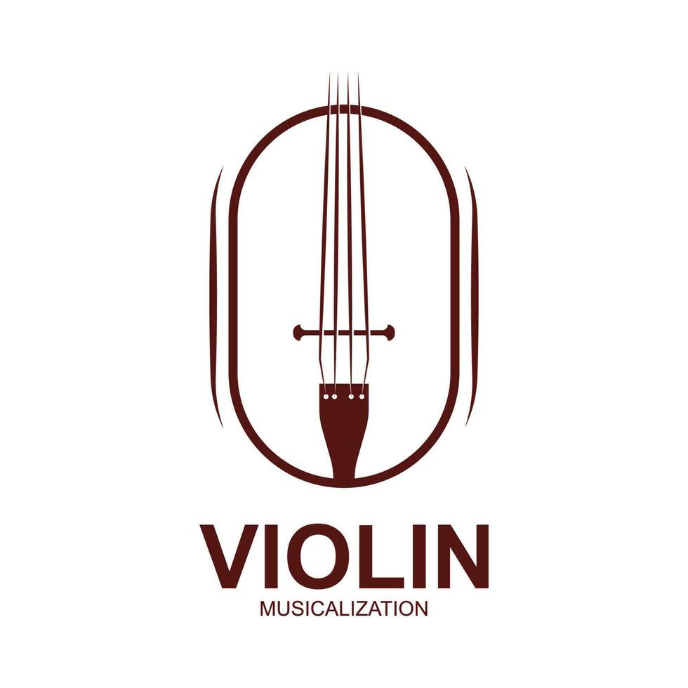 violín viola violín violonchelo bajo contrabajo música instrumento silueta logo diseño inspiración vector