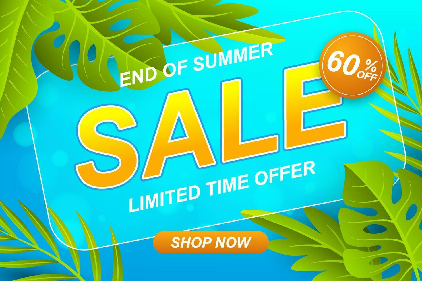End of summer sale background in vector design