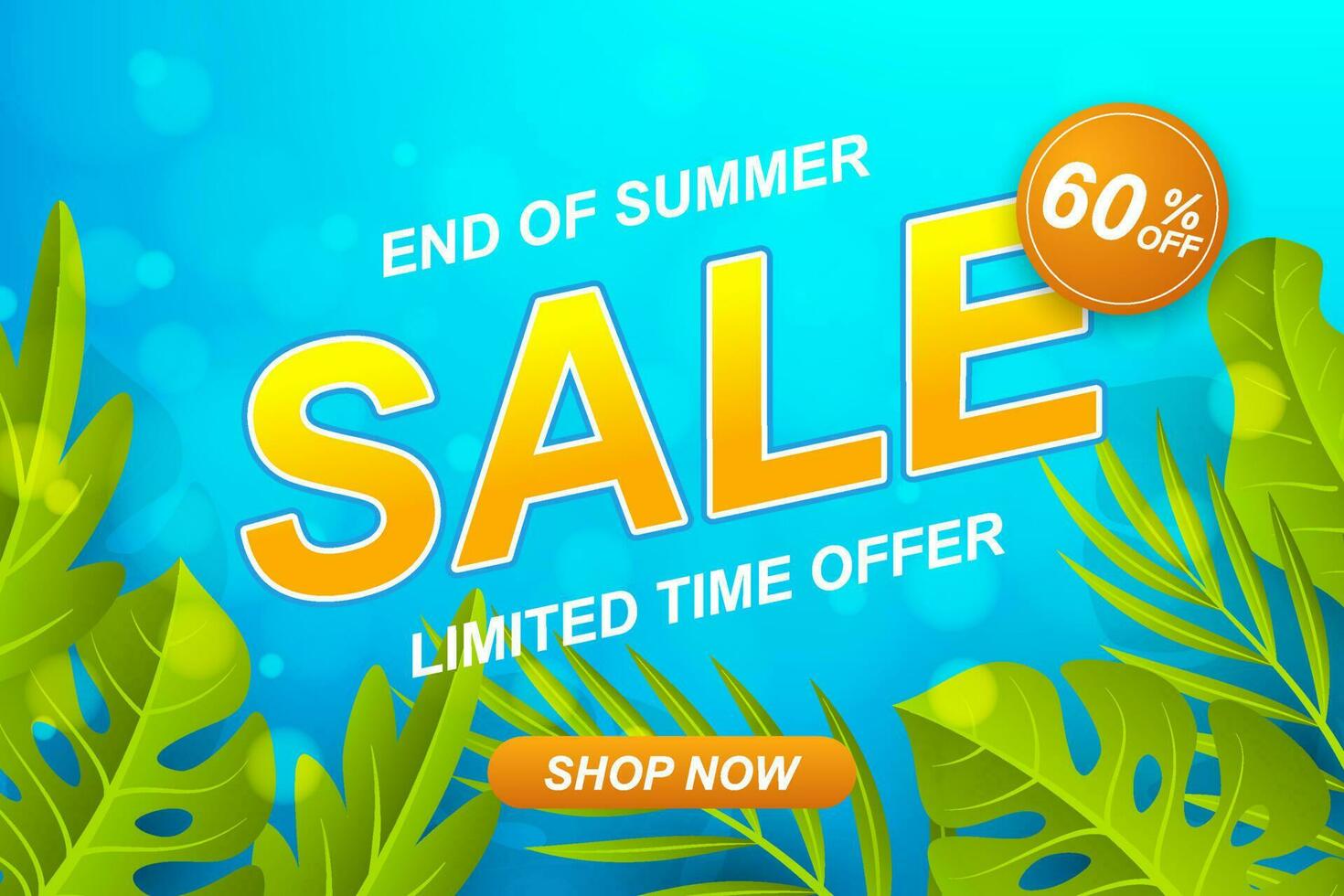 End of summer sale background in vector design