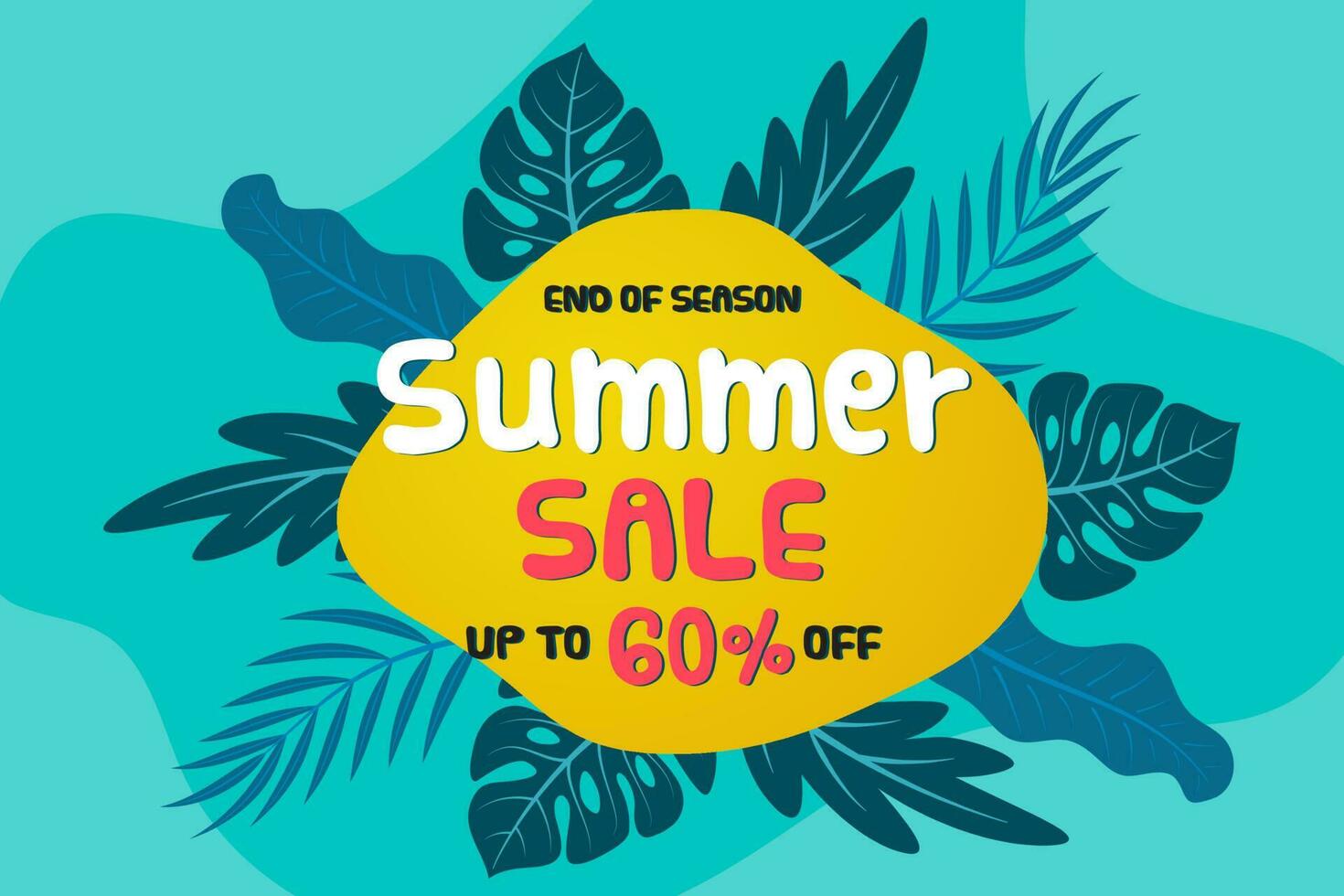 End of summer sale background in vector design