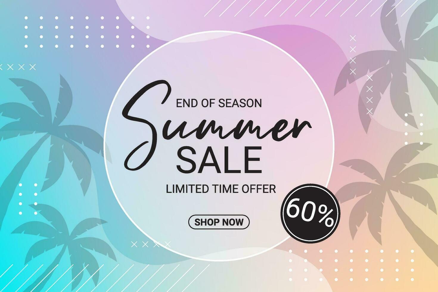 End of summer sale background in vector design