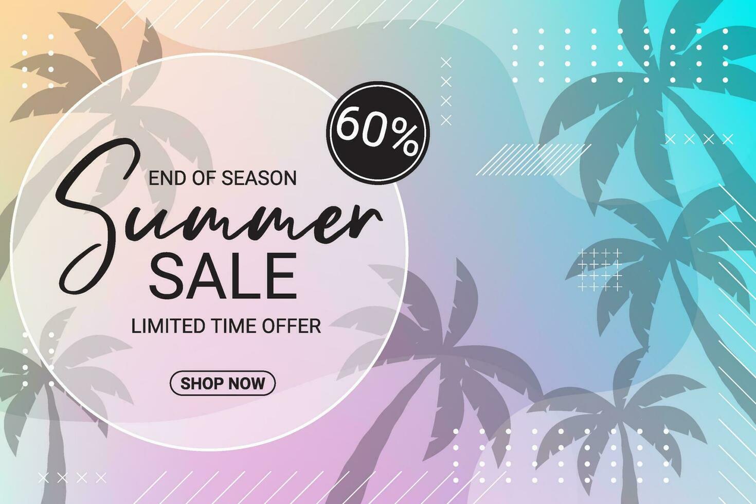 End of summer sale background in vector design