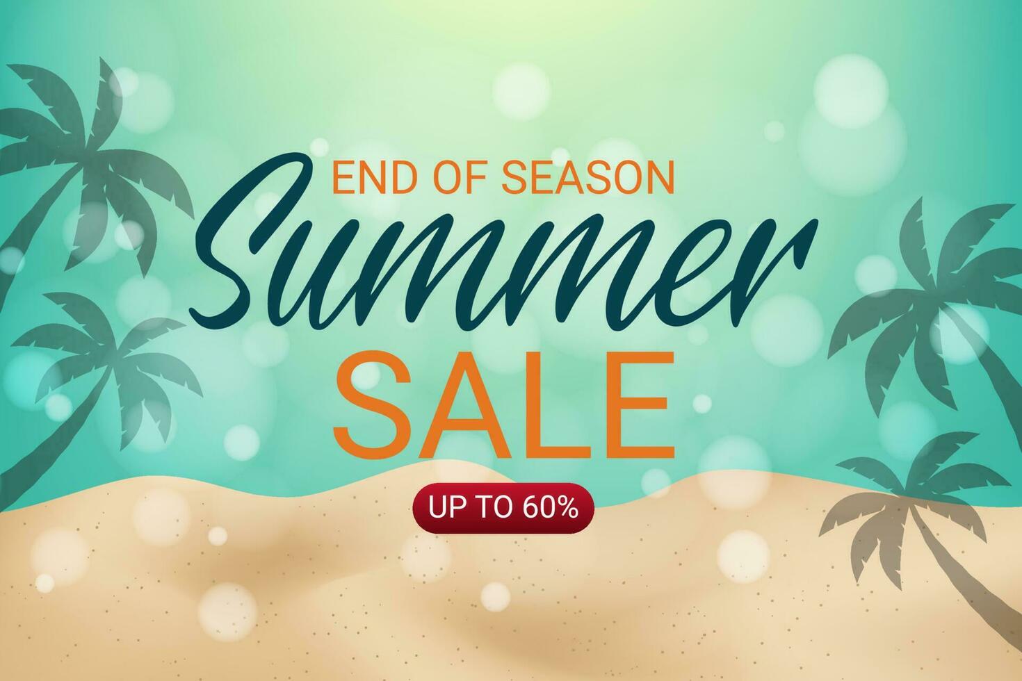 End of summer sale background in vector design