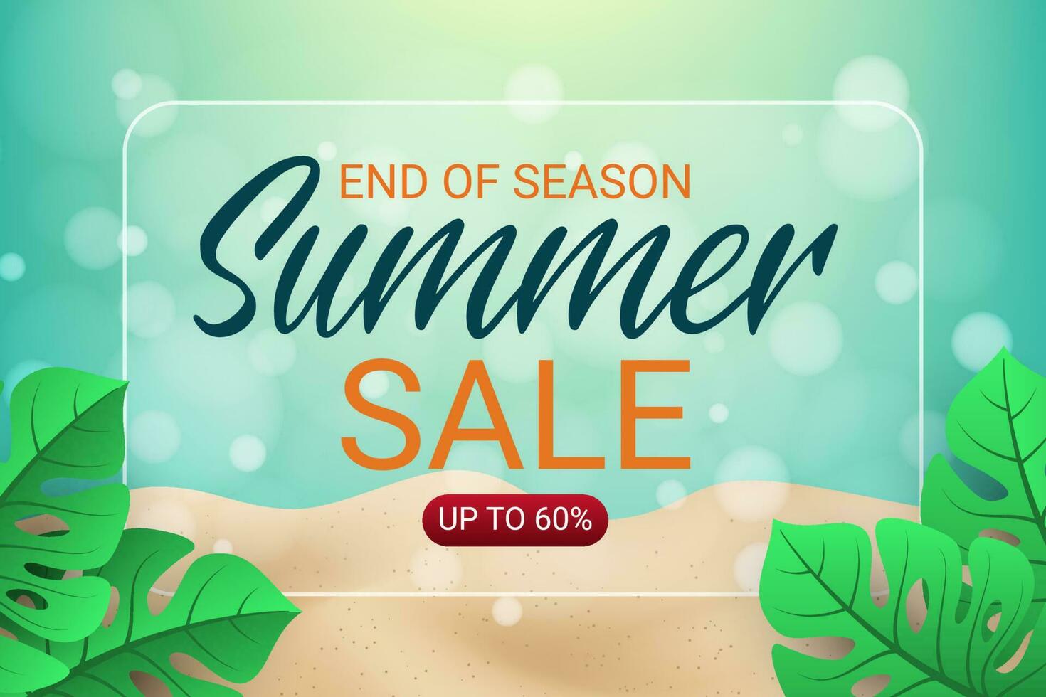 End of summer sale background in vector design