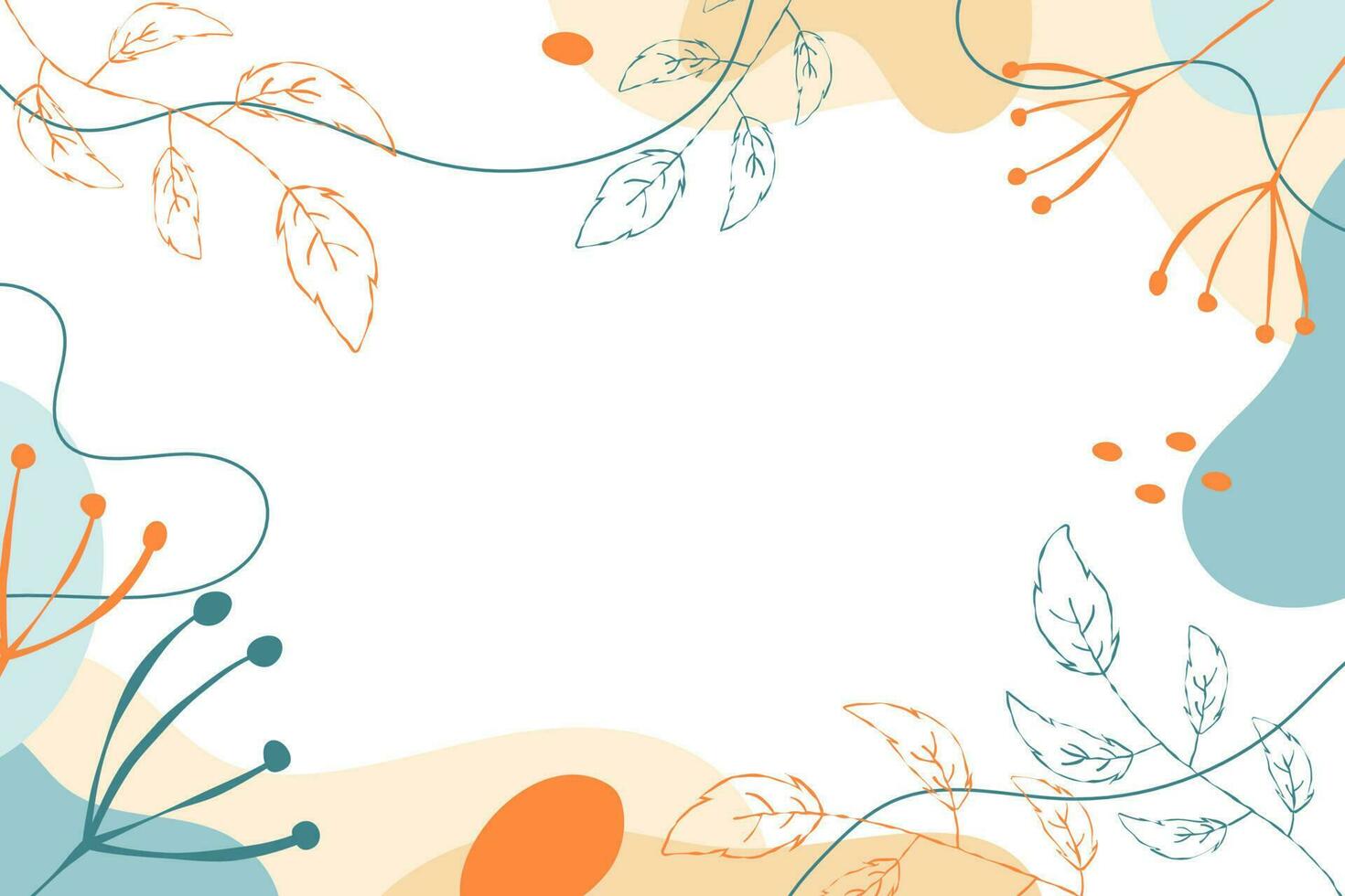 Hand drawn abstract doodle background in flat design vector