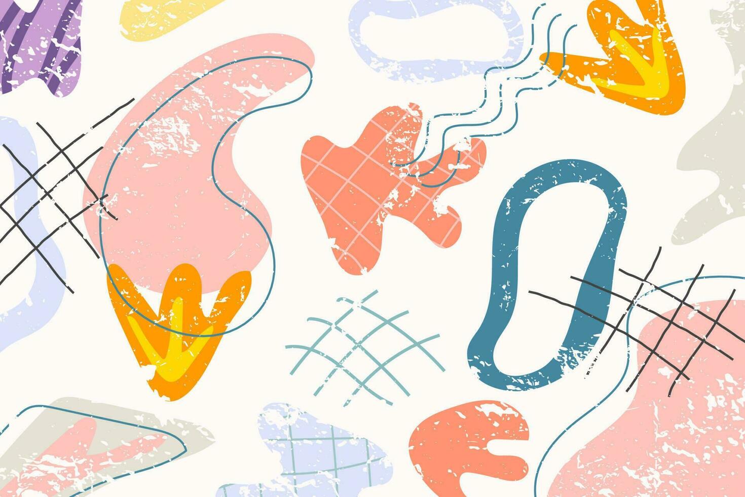 Hand drawn abstract doodle background in flat design vector