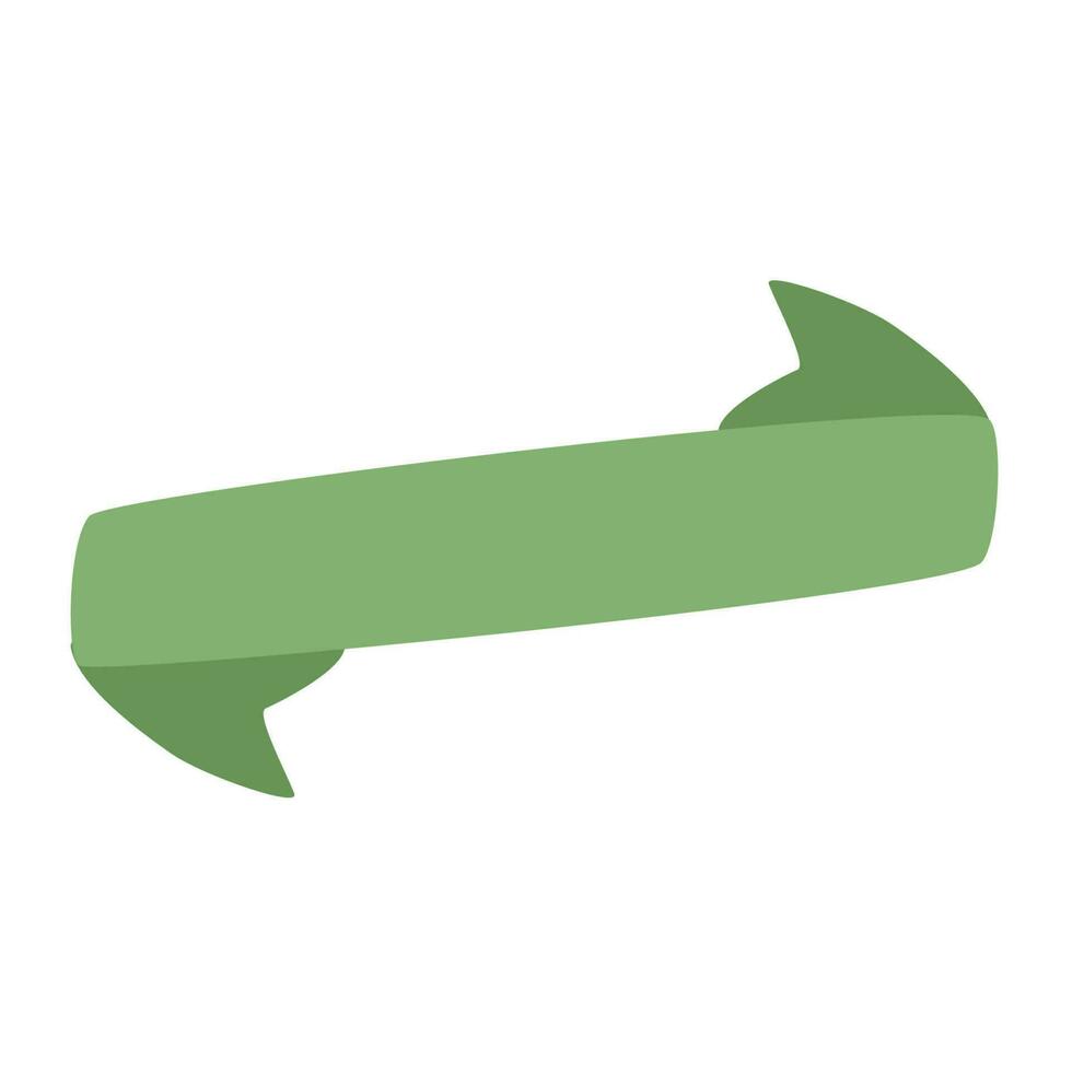 Green Ribbon Banner Decoration vector