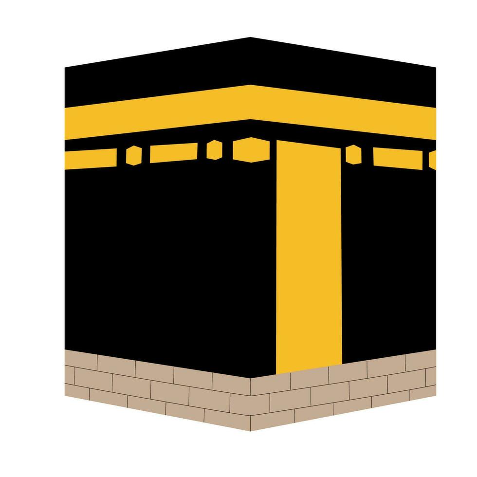 kaaba islámico edificio ilustración vector