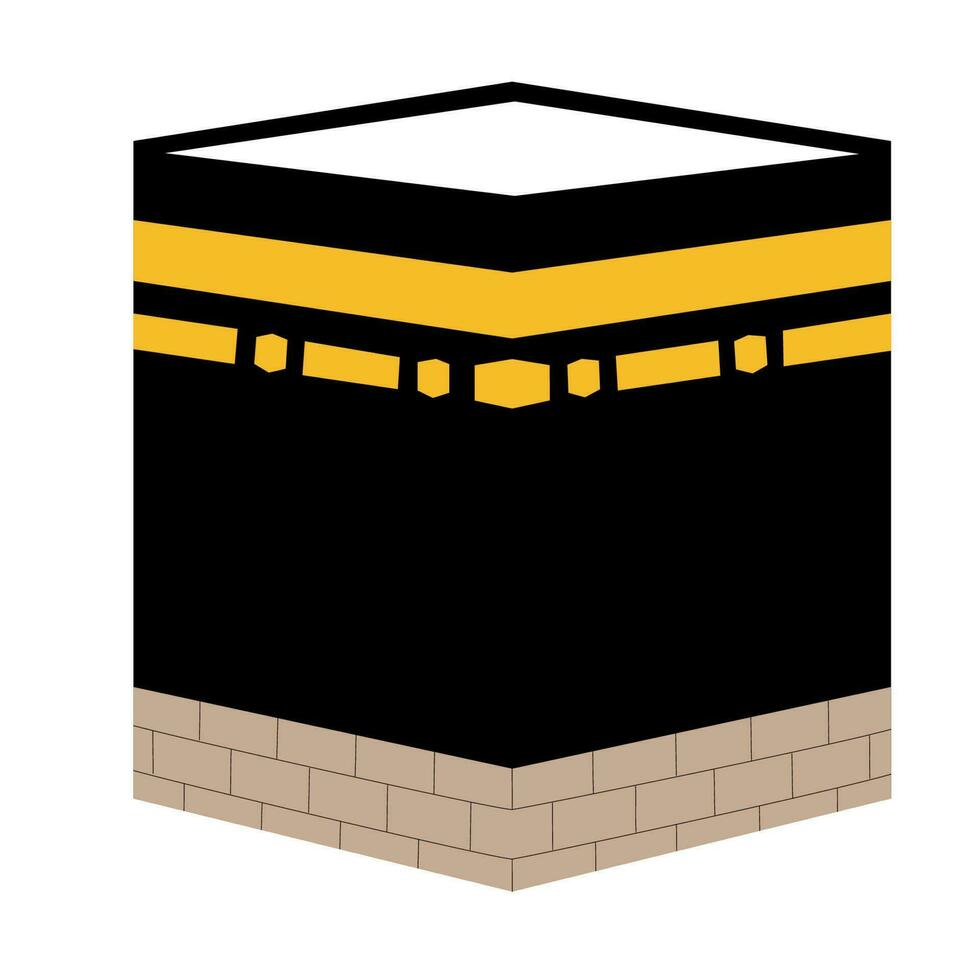 kaaba islámico edificio ilustración vector