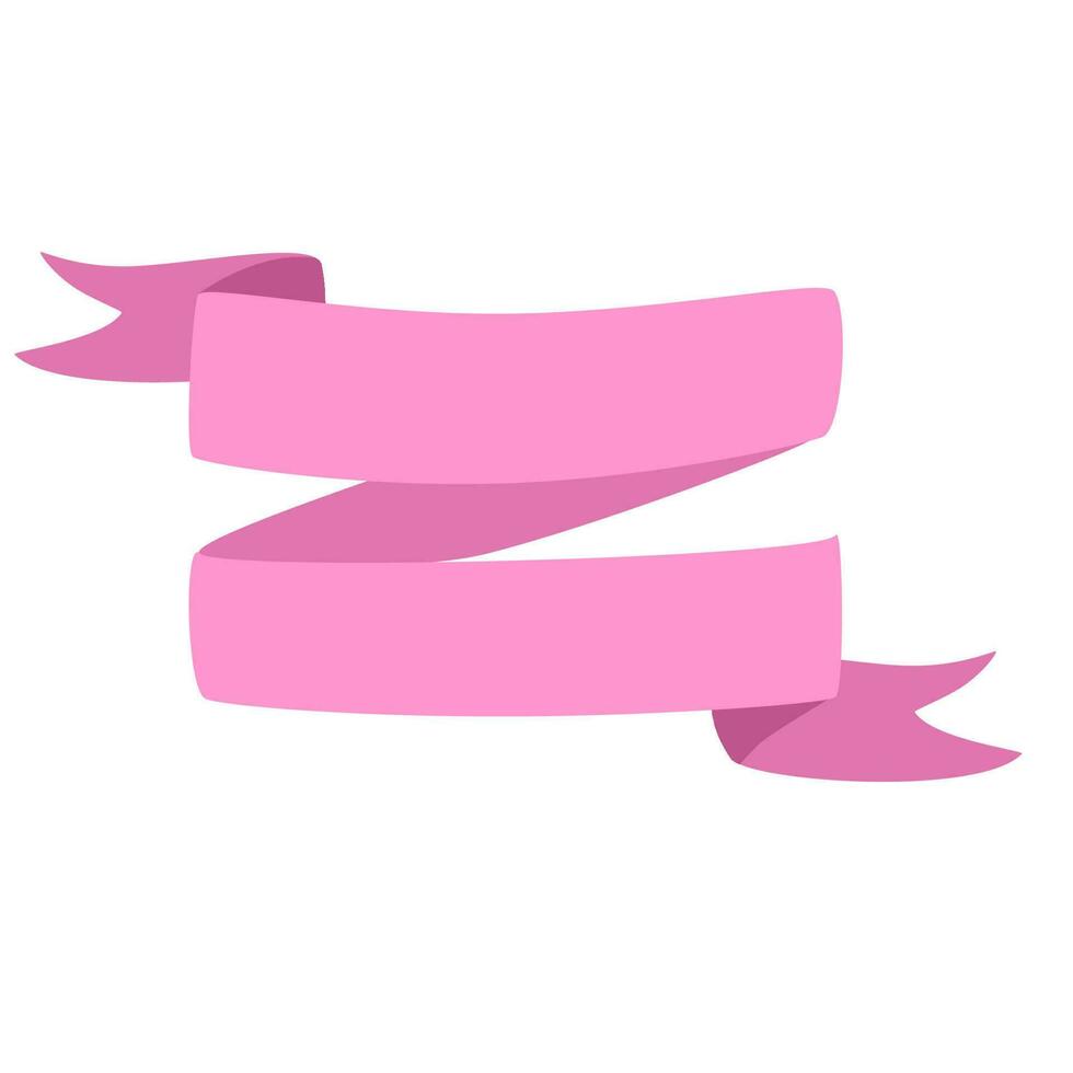 Pink Ribbon Banner Decoration vector