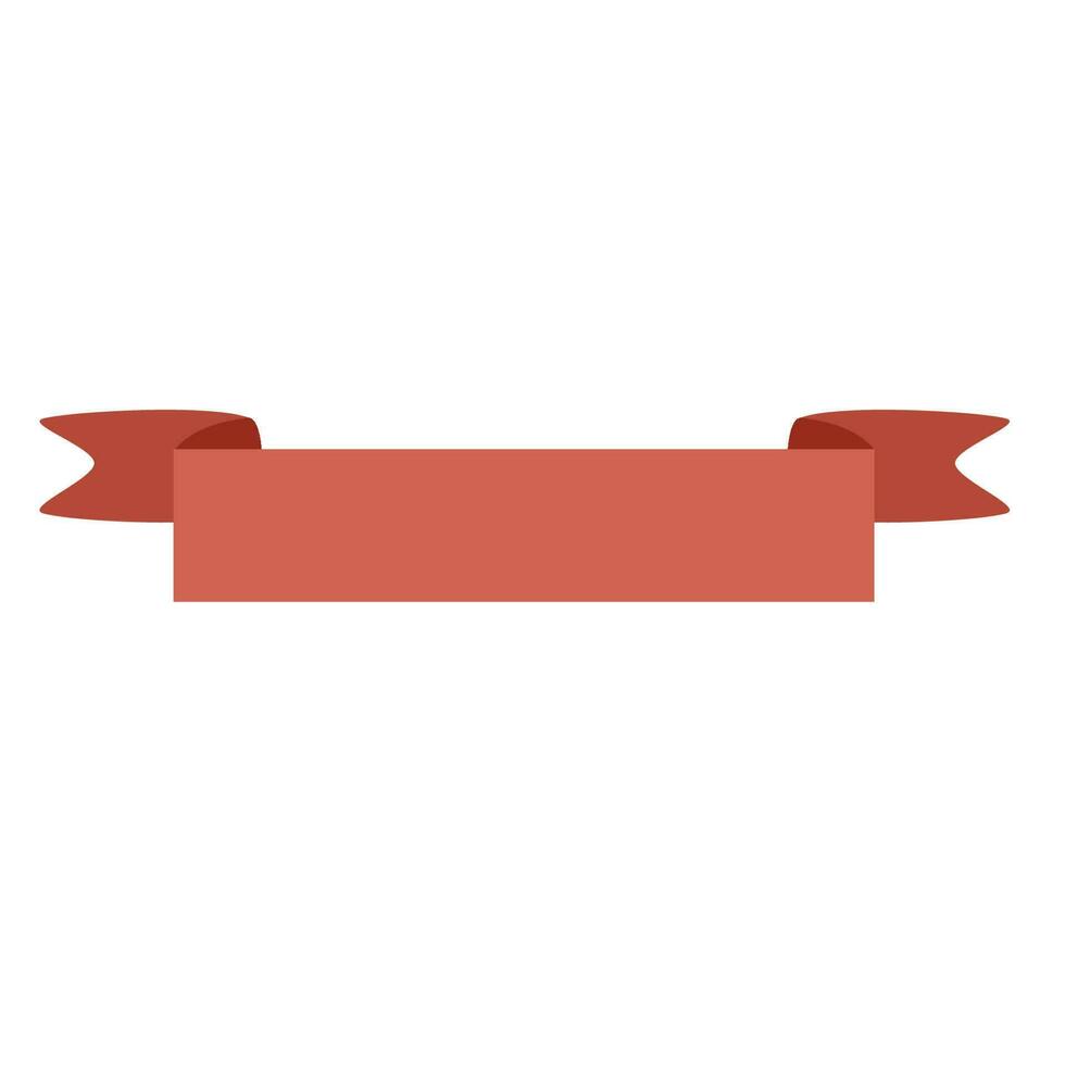 Red Ribbon Banner Decoration vector