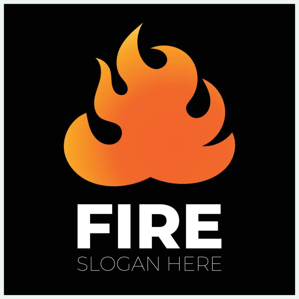 Fire Flame vector logo design.