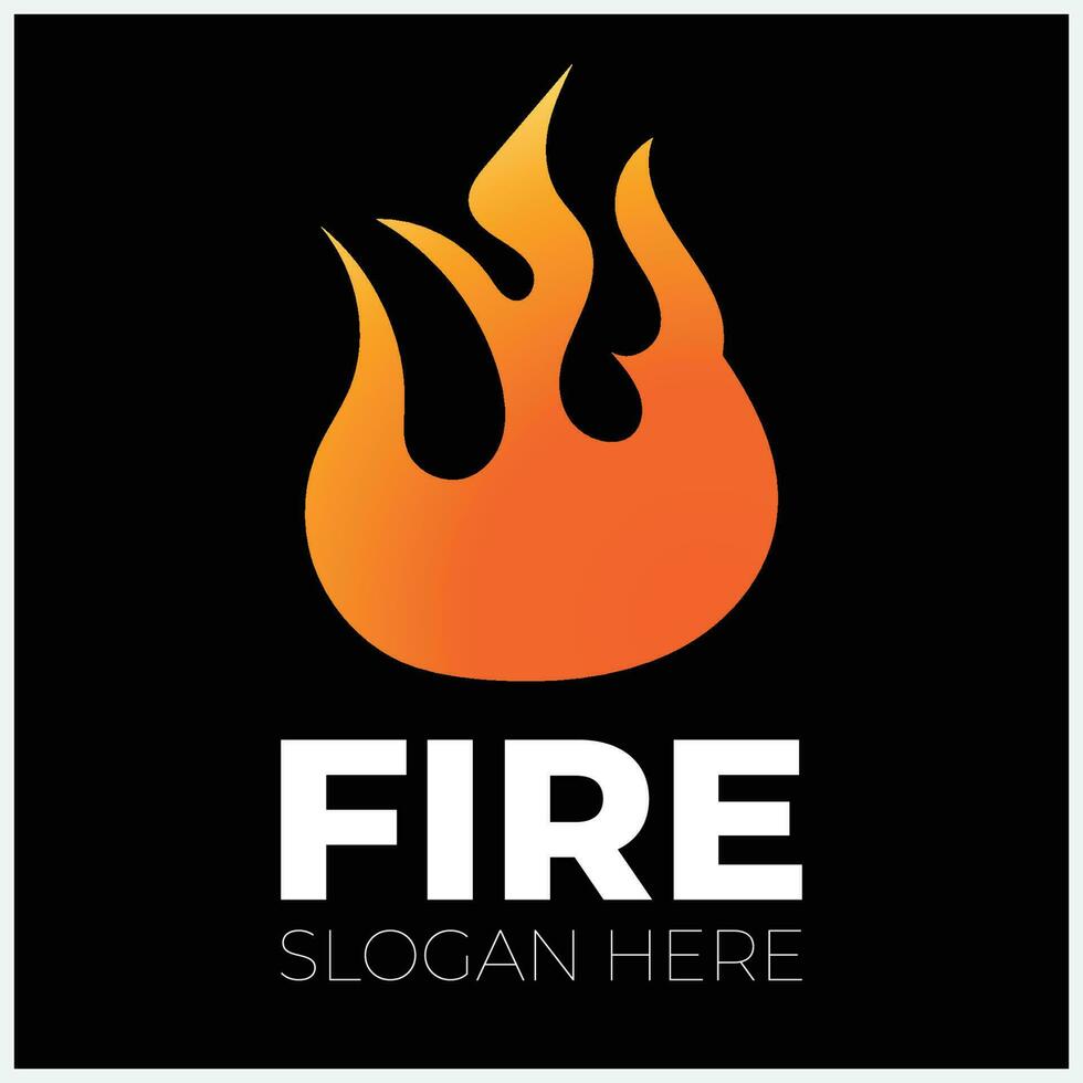 fuego fuego vector logo diseño.