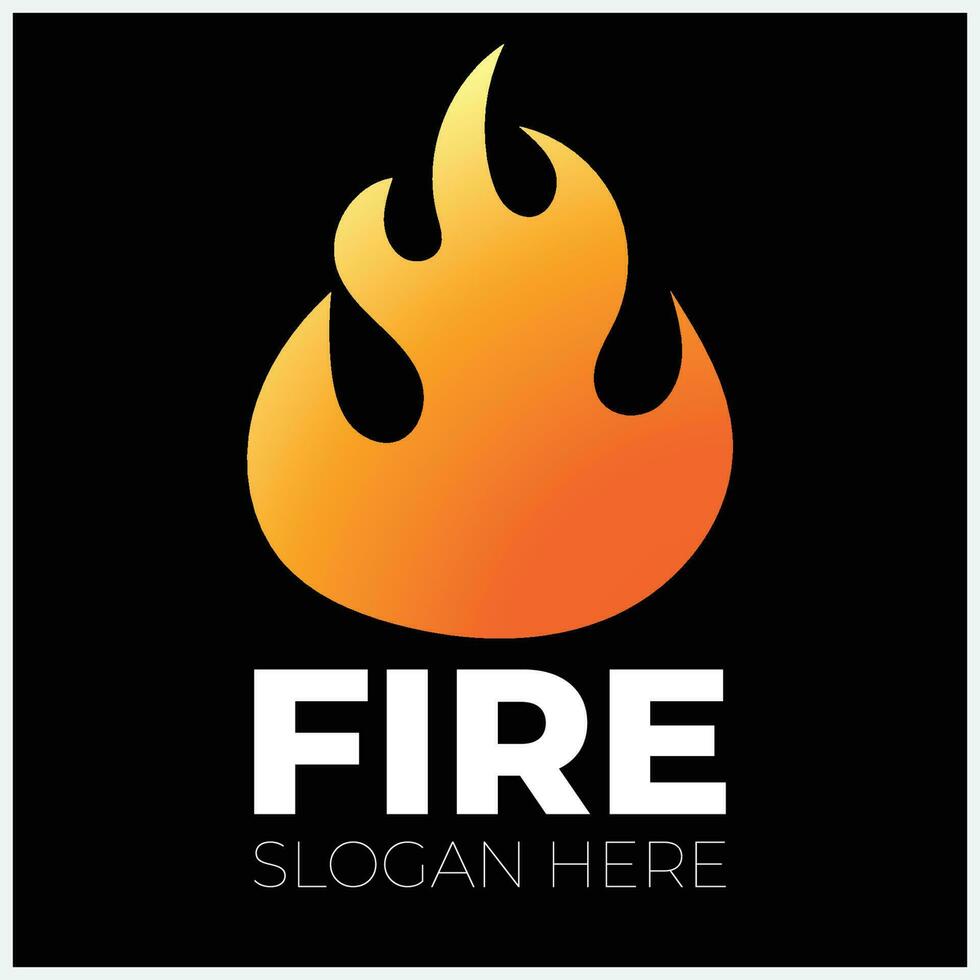 Fire Flame vector logo design.