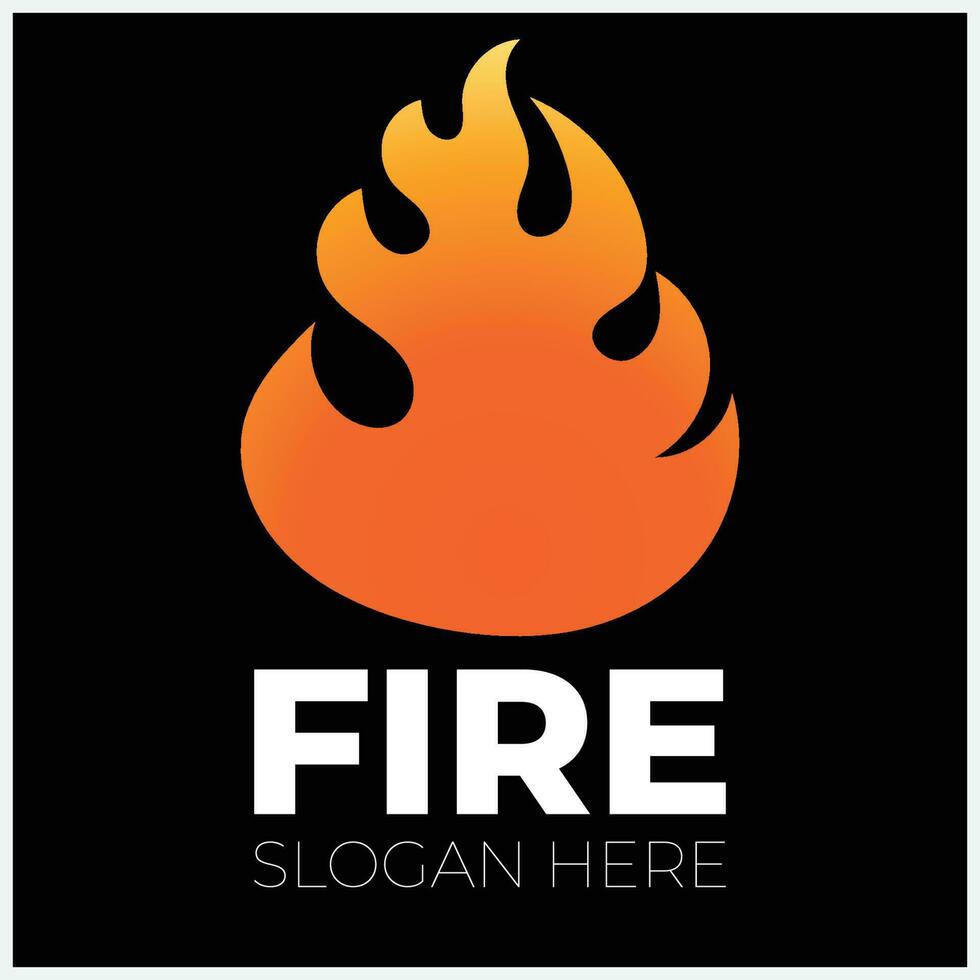 Fire Flame vector logo design.