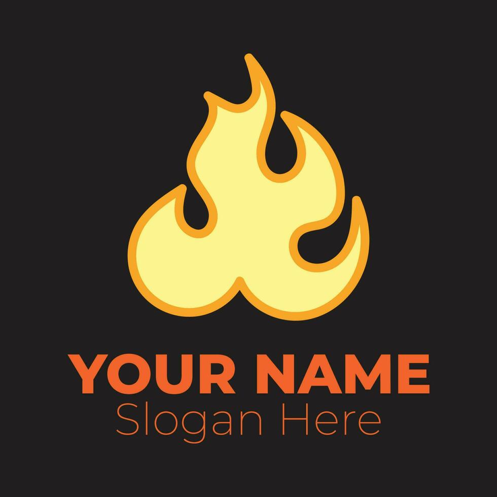 Flame logo design template illustration. vector