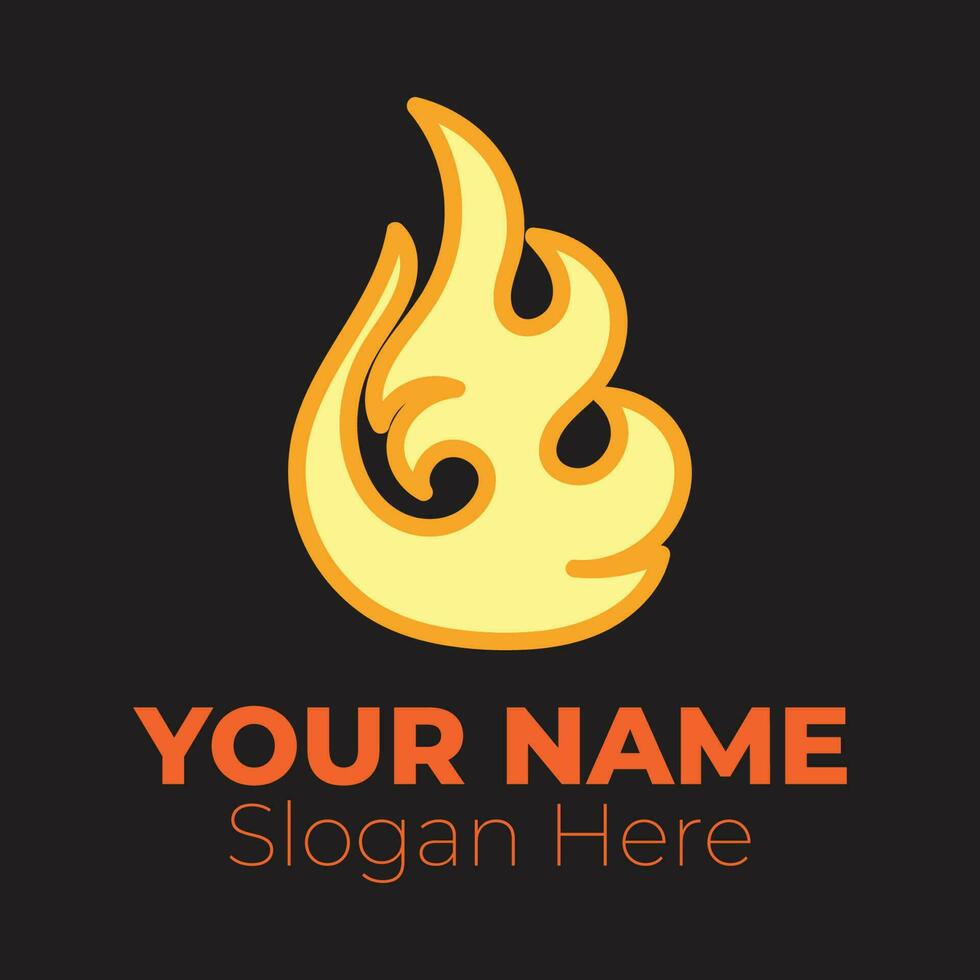 Flame logo design template illustration. vector